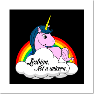 Lesbian. Not a Unicorn Posters and Art